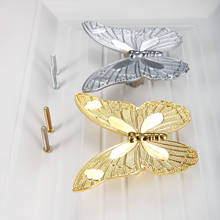 Maçaneta borboleta para porta de móveis, puxador para gaveta e armário de cozinha, decoração para porta de casa, 1 peça 2024 - compre barato