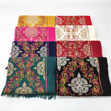 brand Designer cashmere women scarf winter warm embroider flower shawls wraps pashmina long female foulard Thick Travel blanket 2024 - buy cheap