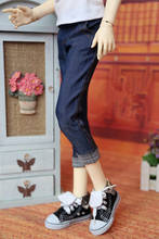 La ropa de muñeca BJD es adecuada para pantalones cortos ajustados de tubo recto de tamaño 1/3 y 1/4, con jeans con bridas de 7 centavos, accesorios para muñecas 2024 - compra barato
