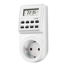 Temporizador eletrônico digital interruptor eua/reino unido/au/ue/br plug tomada de cozinha temporizador 230v 110v 7 dia 12/24 hora tempo programável 2024 - compre barato