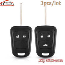 KEYECU 3 pcs/lot  New Replacement Remote Key Shell Case Fob 2 Button 3 Button for Chevrolet AVEO Cruze For Opel Malibu Sonic 2024 - buy cheap