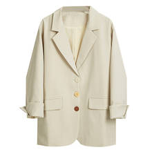 2022 nova moda blazers terno jaqueta feminina coreano solto primavera outono blazers casacos feminino retro preto casual outerwear n1206 2024 - compre barato