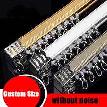 Thickened Curtain Tracks Pulley Curtain Rod Without Noise Straight Track Slide Rail Top Side Mounted Roman Rod Curtain Accessory 2024 - buy cheap