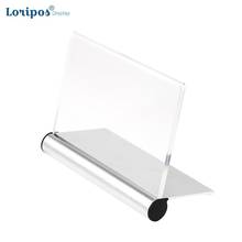 A5 Label Holder Acrylic Metal Price Tag Display Picture Frame Table Desk Sign Label Holder Table Name Card Holder Stand 2024 - buy cheap