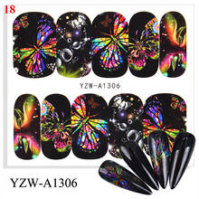 1 Sheet Nails Tattoo Slider Decoration Water Transfer Decals Nail Art Sticker Colorful Flower Butterfly Manicure Tool 2024 - купить недорого