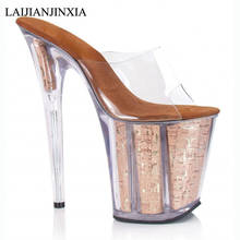 LAIJIANJINXIA-Sandalias sexys para mujer, zapatos de Pole Dance de 20cm, tacones altos, zapatos de vestir para fiesta y Club nocturno 2024 - compra barato