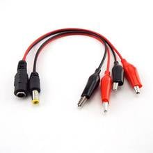 1pair 25cm 5.5MM 2.1MM Alligator Clip DC Power Male Female Jack Connector Test Lead Cable Crocodile Wire B4 2024 - buy cheap