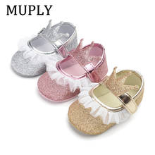 Baby Princess Shoes Infant Toddler Baby Girls For Newborn Kids First Walkers Shining Crown Soft Soled Anti-Slip Party Shoes 2024 - buy cheap