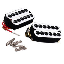 Double Coil Neck Bridge Humbucker Pickups Kit with Mounting Screw Spring for Electric Guitar 2024 - buy cheap