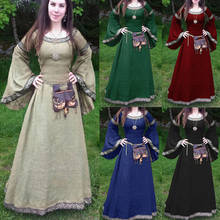 Medieval Cosplay Costumes for Women Dress Halloween Carnival Party Performance Long sleeve Middle Ages Renaissance Dresses S-5XL 2024 - buy cheap