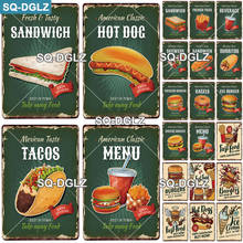 [SQ-DGLZ] Mexican Taste Metal Sign Bar Wall Decoration Tin Sign Vintage Metal Sign Painting Mustard Plaques Art Fast Food Poster 2024 - buy cheap