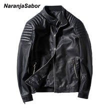 Naranjasabor jaqueta de couro masculina, casaco para motocicleta casual de outono e inverno m ~ 4xl n593 2024 - compre barato