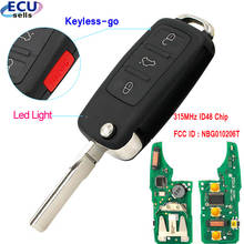 3+1 button Keyless-go Remote Key 315MHz ID48 Chip Fob for Volkswagen 2011-2017 (Models with Prox) FCC ID : NBG010206T 2024 - buy cheap