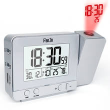 Digital Snooze Alarm Clock Projection Backlight Projector Desk Table Clock Temperature and Time Projection Weather Station 2024 - buy cheap