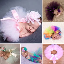 Newborn Photography Props Infant Costume Outfit Princess Baby Tutu Skirt Headband Baby Photography Prop With Real Photo 2024 - buy cheap