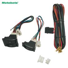 MOTOBOTS Universal Car Front 2-Door Power Window 3pcs Switches & Holder Wire Harness With Illumination Green Light 12V/24V #2843 2024 - buy cheap