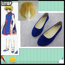 Аниме HUNTER x HUNTER Kurapika Kurta Cosplay blue HUNTER x HUNTER Kurapika Kurta WIG shoes 2024 - купить недорого