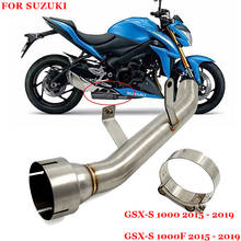 For Suzuki GSX-S1000 S1000F 2015 2016 2017 2018 2019 Motorcycle Exhaust System Modified Middle Intermediate Connecting Link Pipe 2024 - buy cheap