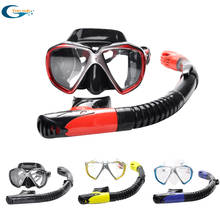 Yonsub-máscara de buceo scuba antiniebla para pesca submarina, lentes para miopía, máscara óptica + juego de tubo con caja de máscara, equipo de esnórquel 2024 - compra barato
