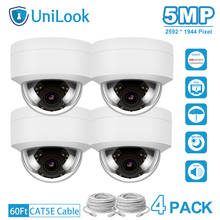 UniLook 5MP HD POE IP Camera 4 PCS In Package Outdoor Security Camera Built-in Mic IP66 IR 30m Hikvision Compatible H.265 2024 - buy cheap