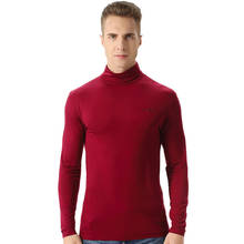 Big Size Mens Thermal Underwear Winter Turtleneck Undershirt Elastic Cotton 4XL 6XL Big Size Warm Long Sleeve Casual Shirt Tops 2024 - buy cheap