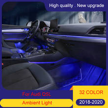 Lámpara de luz ambiental LED de 32 colores para Audi Q5L 2018-2020, luces de ambiente para Q5L, luz de ambiente interior 2024 - compra barato