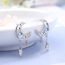 Moda piercing opala lua estrela brincos para mulheres crianças jóias de casamento pendientes brincos oorbellen eh1397 2024 - compre barato
