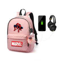 MARVEL fashion teenager travel backpack USB Charging school bag nylon waterproof bookbag mochila Large capacity backpack 2024 - buy cheap