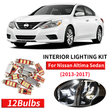 12 Uds. De luces led Canbus blancas para automóvil, Kit de actualización para Nissan Altima Sedan, luz interior de domo, para maletero, 2013, 2014, 2007-2012 2024 - compra barato