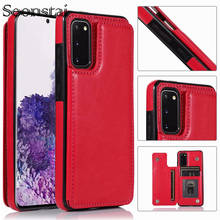 Leather Magnetic Stand Flip Phone Case For Samsung Galaxy S20 Ultra Wallet Cases For SamsungS10 S20 Note10 Plus Card Stand Coque 2024 - buy cheap