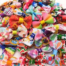 20pcs Dog Grooming Bows Mixed colours Cat dog Hair Bows Small Pog Grooming Accessories Dog Hair Rubber Bands Pet Supplier 2024 - buy cheap