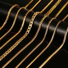 Vnox 24inch Long Chain Necklace With "K18" Stamp Snake Necklace Stainless Steel Gold-color 2024 - buy cheap