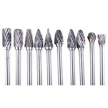 10pcs Cemented Carbide Rotary File 6mm Tungsten Carbide Carving Polishing Drill Bit for Metal Wood Grinding 2024 - buy cheap