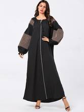 Abaya Dubai Kaftan Muslim Women Puff Sleeve Long Maxi Dress Islamic Cocktail Party Gown Arab Robe Embroidery Caftan Jilbab New 2024 - buy cheap