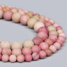 Dull Polish Matte 15'' Wholesale Natural Rhodochrosite Red Stone Jewelry Making Pink Loose Beads Bracelet 4mm 6mm 8mm 10mm 12mm 2024 - buy cheap