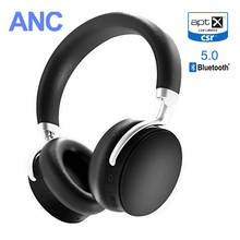 Bluetooth 5.0 Noise Cancelling Headphones Bluetooth Headphones with Mic Aptx Low Latency Deep Bass Wireless Headphones Over Ear 2024 - buy cheap
