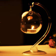 Прозрачный стеклянный подвесной шар ваза для цветов гидропонный Террариум Декор подсвечника 2024 - купить недорого