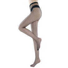 Sexy malha fishnet meias moda elástica jeans bottoming meia feminina calças líquidas meias nova sexy oco para fora meia-calça 2024 - compre barato