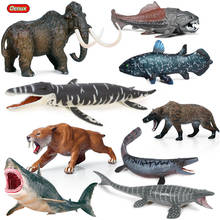 Oenux-figuras de acción de animales salvajes para niños, modelo de colección de animales salvajes, Megalodon, Dunkleosteus Mosasaurus 2024 - compra barato