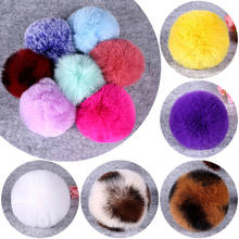 8cm DIY Faux Fox Fur Pompom Balls Artificial Fur Ball Fur Pom Poms For Hats Cap Fur Pompon For Scarf Gloves Keychain Accessories 2024 - buy cheap