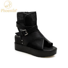 Phoentin rome shoes women summber boots platform thick bottom women's shoes wedges mesh breathable sandals zipper FT1054 2024 - buy cheap