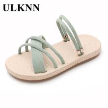 ULKNN-zapatos planos de punta redonda para niña, sandalias lisas rosas de verano, calzado antideslizante, zapatos de moda de princesa para niño, 2021 2024 - compra barato