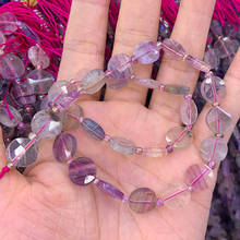 Natural Fluorite Stone Beads 15'' Purple Green Coin Oval Square DIY Loose Beads For Jewelry Making Necklace Bracelet Earring 2024 - buy cheap