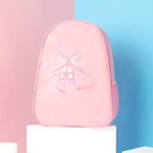 Adjustable Shoulder Strap Girls Backpack Embroidery Bow Sequin Canvas Dance Bags Pink Ballet Shoes/Clothes Children Dance Bag 81 2024 - buy cheap