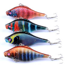 4Pcs/Lot Crankbait VIB Swim Lures 6.5cm/12g Color Painting Wobblers Vibrate Artificial Hard Sea Fishing Lure Baits Tackle 2024 - buy cheap