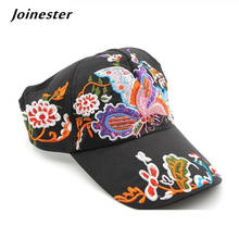 Embroidered Cotton Fabric Baseball Cap for Women Ethnic Summer Sun Hat casquette femme Breathable Hip Hop Caps Girls Outdoor Hat 2024 - buy cheap