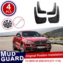 for BMW X6 E71 F16 2008~2019 Car Mud Flaps Mudguard Splash Guards Fender Mudflaps Accessories 2011 2012 2013 2014 2015 2016 2017 2024 - buy cheap