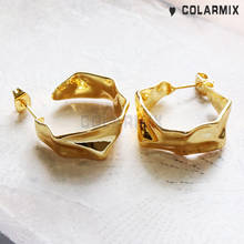 10 Pairs Geometric  Hoop earrings not  fade color metal jewelry fashion jewelry for women 51077 2024 - buy cheap