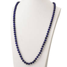 Pérolas de concha azul escura, corrente longa 8mm, tamanho para imitação diy, colar de pérolas 36 polegadas para mulheres, estilo simples h872 2024 - compre barato