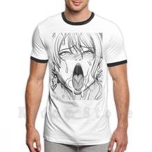 Manga Aheago Face T Shirt Print For Men Cotton New Cool Tee Manga Aheago Meme Anime Face Japan Lewd Waifu Cute Tongue Hentai 2024 - buy cheap